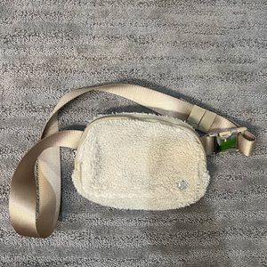 Lululemon Cream Fleece Belt Bag